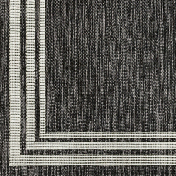Livabliss Eagean Flatweave Polypropylene Area Rug Turkish Traditional Pattern for High Traffic Rooms Charcoal, Cream 8'10" x 12' EAG2365-81012