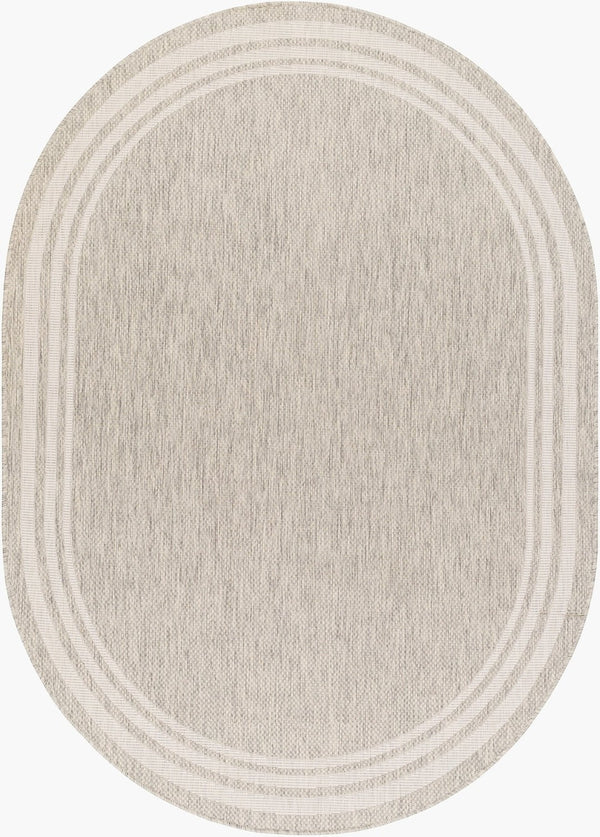 Livabliss Eagean Flatweave Polypropylene Area Rug Turkish Geometric Pattern for Living Dining Rooms Oatmeal, Gray 8'10" x 12' EAG2366-81012