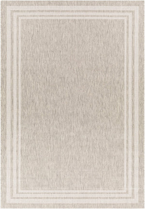 Livabliss Eagean Flatweave Polypropylene Area Rug Turkish Geometric Pattern for Living Dining Rooms Oatmeal, Gray 5'3" x 7'7" EAG2366-5377