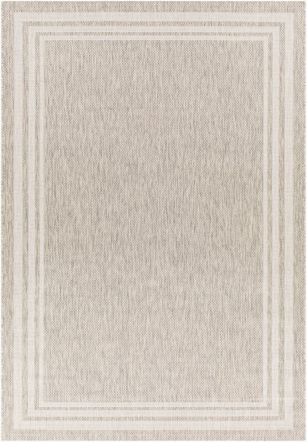 Livabliss Eagean Flatweave Polypropylene Area Rug Turkish Geometric Pattern for Living Dining Rooms Oatmeal, Gray 5'3" x 7'7" EAG2366-5377