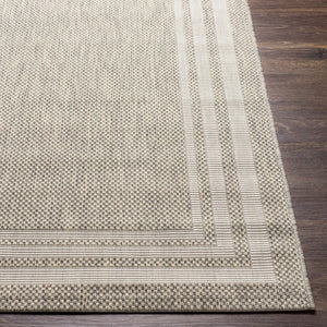 Livabliss Eagean Flatweave Polypropylene Area Rug Turkish Geometric Pattern for Living Dining Rooms Oatmeal, Gray 8'10" x 12' EAG2366-81012