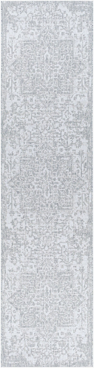 Livabliss Eagean Flatweave Polypropylene Area Rug Traditional Pattern for High Traffic Spaces Gray, Oatmeal 2'7" x 10' EAG2380-2710