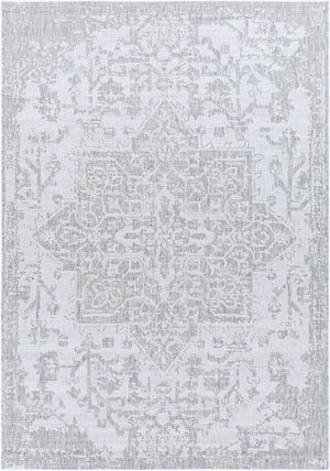 Livabliss Eagean Flatweave Polypropylene Area Rug Traditional Pattern for High Traffic Spaces Gray, Oatmeal 5'3" x 7'7" EAG2380-5377