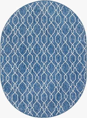Livabliss Eagean Flatweave Turkish Geometric Polypropylene Rug for Indoor Outdoor High Traffic Areas Dark Blue, Deni 2' x 2'11" EAG2381-2211