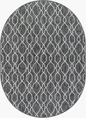 Livabliss Eagean Traditional Flatweave Polypropylene Area Rug for Large Living Dining Spaces Charcoal, Cream 8'10" x 12' EAG2384-81012