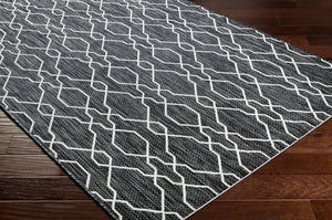 Livabliss Eagean Traditional Flatweave Polypropylene Area Rug for Large Living Dining Spaces Charcoal, Cream 8'10" x 12' EAG2384-81012