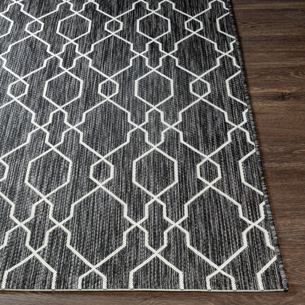 Livabliss Eagean Traditional Flatweave Polypropylene Area Rug for Large Living Dining Spaces Charcoal, Cream 8'10" x 12' EAG2384-81012