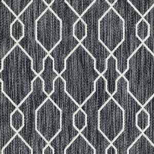 Livabliss Eagean Traditional Flatweave Polypropylene Area Rug for Large Living Dining Spaces Charcoal, Cream 8'10" x 12' EAG2384-81012