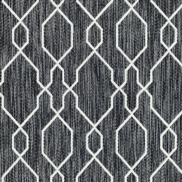 Livabliss Eagean Traditional Flatweave Polypropylene Area Rug for Large Living Dining Spaces Charcoal, Cream 8'10" x 12' EAG2384-81012