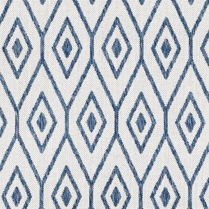 Livabliss Eagean Flatweave Polypropylene Rug Turkish Woven Traditional Pattern for Entryway or Patio Cream, Dark Blu 5'3" x 7'7" EAG2391-5377
