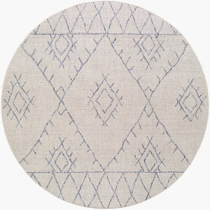 Livabliss Eagean Flatweave Polypropylene Runner Rug Global Pattern for Hallways and Entryways Oatmeal, Gray 6'7" x 6'7" EAG2401-67RD