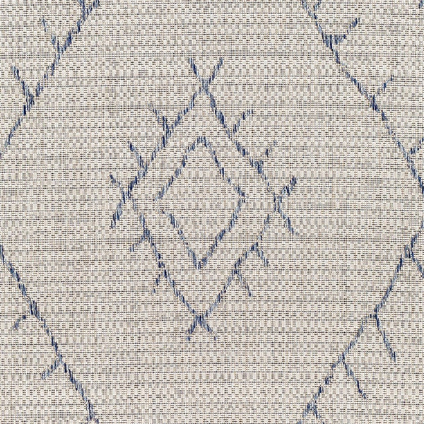 Livabliss Eagean Flatweave Polypropylene Runner Rug Global Pattern for Hallways and Entryways Oatmeal, Gray 6'7" x 6'7" EAG2401-67RD