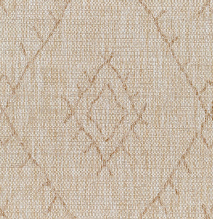 Livabliss Eagean Global Pattern Flatweave Polypropylene Rug Turkish Woven Indoor Outdoor Area Light Beige, Cr 6'7" x 6'7" Square EAG2402-67SQ