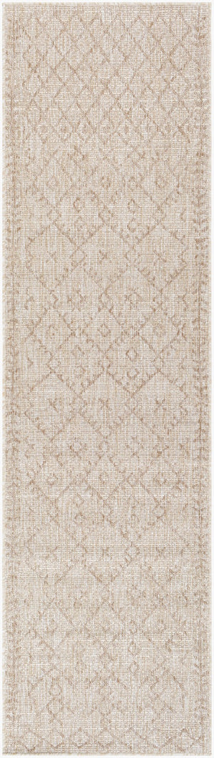 Livabliss Eagean Flatweave Polypropylene Runner Rug Bohemian Global Pattern for Hallway or Patio Brown, Light Br 2'7" x 12' EAG2404-2712
