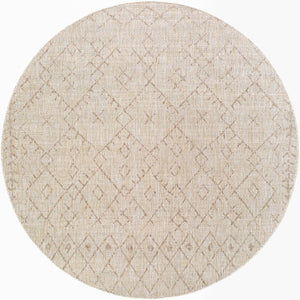 Livabliss Eagean Flatweave Polypropylene Runner Rug Bohemian Global Pattern for Hallway or Patio Brown, Light Br 7'10" x 7'10" EAG2404-710RD