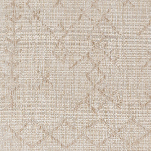 Livabliss Eagean Flatweave Polypropylene Runner Rug Bohemian Global Pattern for Hallway or Patio Brown, Light Br 7'10" x 7'10" EAG2404-710RD