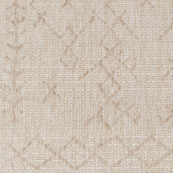 Livabliss Eagean Flatweave Polypropylene Runner Rug Bohemian Global Pattern for Hallway or Patio Brown, Light Br 7'10" x 7'10" EAG2404-710RD