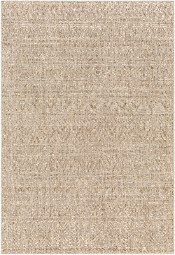 Livabliss Eagean Turkish Flatweave Polypropylene Area Rug for Entryways and Outdoor Spaces Light Beige, Cr 2' x 2'11" EAG2406-2211