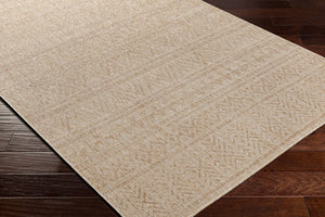 Livabliss Eagean Turkish Flatweave Polypropylene Area Rug for Entryways and Outdoor Spaces Light Beige, Cr 7'10" x 7'10" EAG2406-710RD