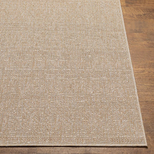 Livabliss Eagean Turkish Flatweave Polypropylene Area Rug for Entryways and Outdoor Spaces Light Beige, Cr 7'10" x 7'10" EAG2406-710RD