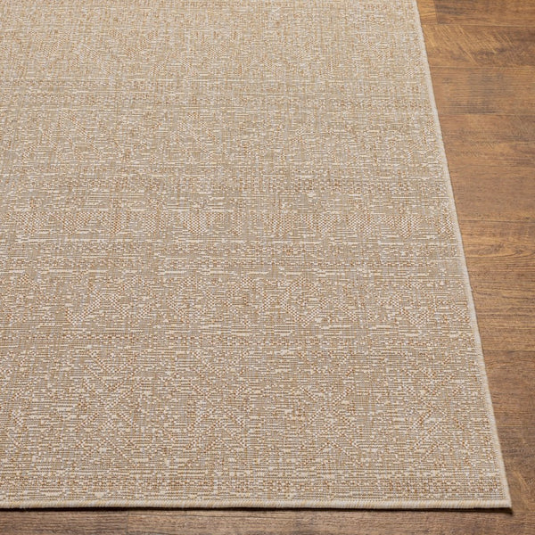 Livabliss Eagean Turkish Flatweave Polypropylene Area Rug for Entryways and Outdoor Spaces Light Beige, Cr 7'10" x 7'10" EAG2406-710RD