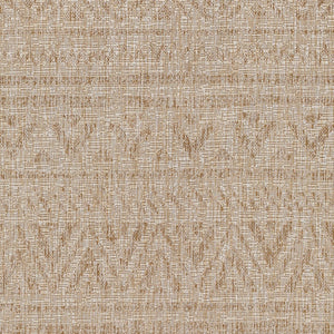 Livabliss Eagean Turkish Flatweave Polypropylene Area Rug for Entryways and Outdoor Spaces Light Beige, Cr 7'10" x 7'10" EAG2406-710RD