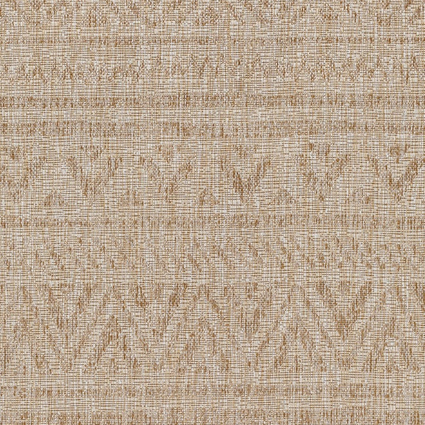 Livabliss Eagean Turkish Flatweave Polypropylene Area Rug for Entryways and Outdoor Spaces Light Beige, Cr 7'10" x 7'10" EAG2406-710RD