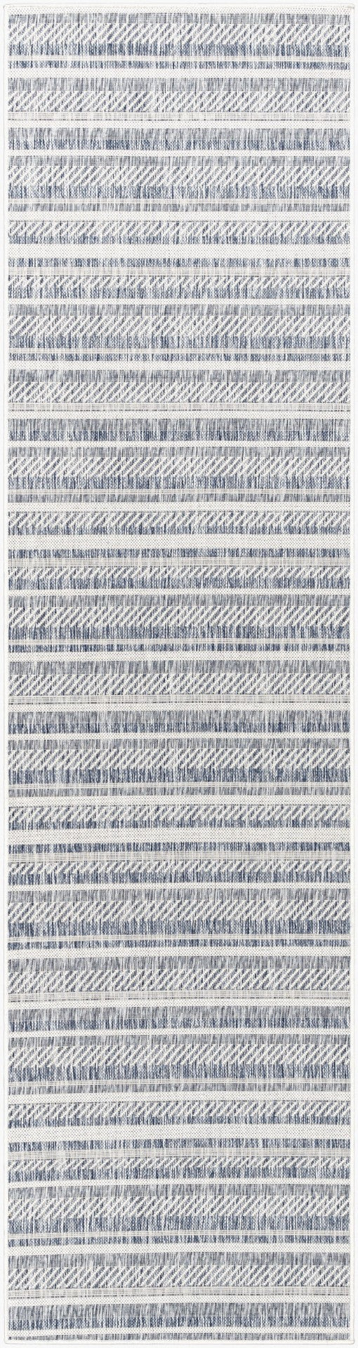 Livabliss Eagean Bohemian Global Flatweave Polypropylene Accent Rug for Entryway or Patio Navy, Blue 2'7" x 12' EAG2407-2712
