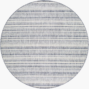 Livabliss Eagean Bohemian Global Flatweave Polypropylene Accent Rug for Entryway or Patio Navy, Blue 5'3" x 5'3" EAG2407-53RD