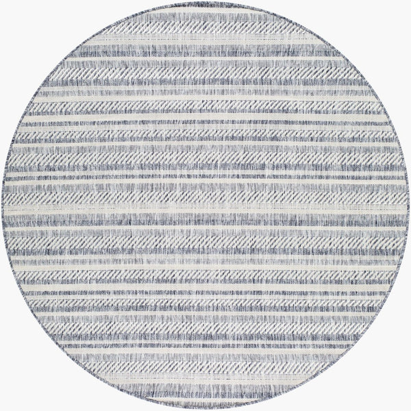 Livabliss Eagean Bohemian Global Flatweave Polypropylene Accent Rug for Entryway or Patio Navy, Blue 5'3" x 5'3" EAG2407-53RD
