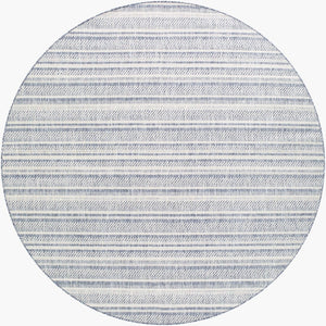 Livabliss Eagean Bohemian Global Flatweave Polypropylene Accent Rug for Entryway or Patio Navy, Blue 7'10" x 7'10" Round EAG2407-710RD