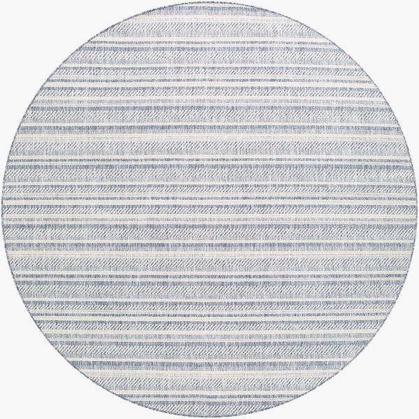 Livabliss Eagean Bohemian Global Flatweave Polypropylene Accent Rug for Entryway or Patio Navy, Blue 7'10" x 7'10" Round EAG2407-710RD