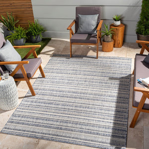 Livabliss Eagean Bohemian Global Flatweave Polypropylene Accent Rug for Entryway or Patio Navy, Blue 7'10" x 10'2" EAG2407-710102