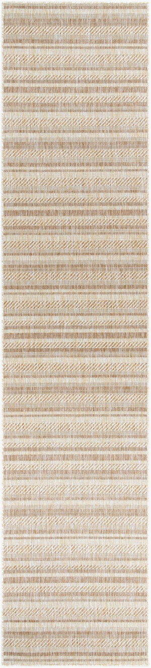 Livabliss Eagean Bohemian Global Flatweave Polypropylene Rug for Entryways and Patios Light Beige, Br 2'7" x 10' EAG2409-2710