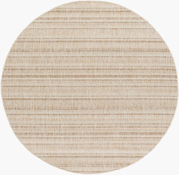 Livabliss Eagean Bohemian Global Flatweave Polypropylene Rug for Entryways and Patios Light Beige, Br 5'3" x 5'3" EAG2409-53RD