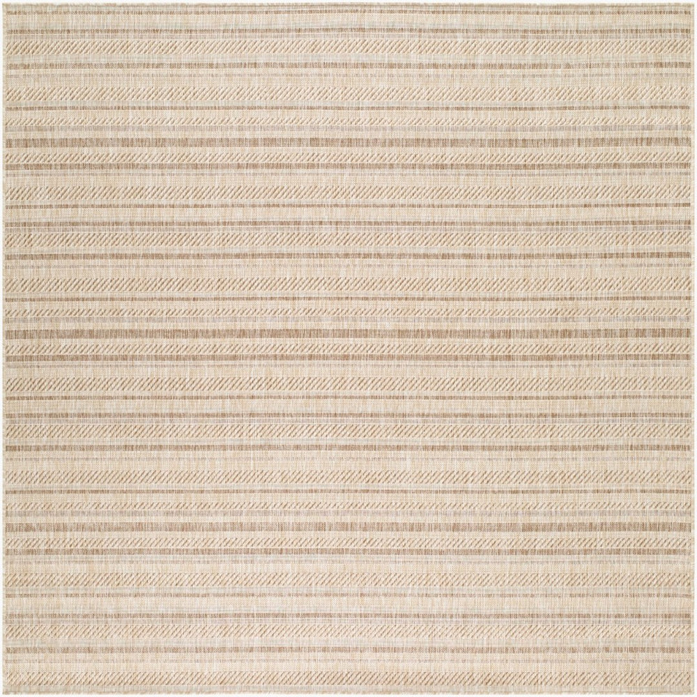 Livabliss Eagean Bohemian Global Flatweave Polypropylene Rug for Entryways and Patios Light Beige, Br 7'10" x 7'10" Square EAG2409-710SQ