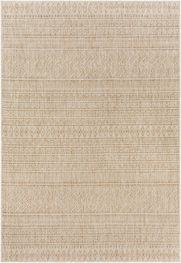Livabliss Eagean Flatweave Polypropylene Indoor Outdoor Rug with Bold Bohemian Global Pattern Light Beige, Cr 2' x 2'11" EAG2411-2211