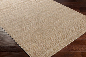 Livabliss Eagean Flatweave Polypropylene Indoor Outdoor Rug with Bold Bohemian Global Pattern Light Beige, Cr 2' x 2'11" EAG2411-2211