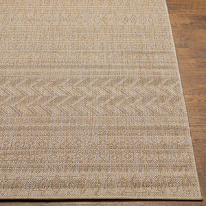 Livabliss Eagean Flatweave Polypropylene Indoor Outdoor Rug with Bold Bohemian Global Pattern Light Beige, Cr 2' x 2'11" EAG2411-2211