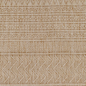 Livabliss Eagean Flatweave Polypropylene Indoor Outdoor Rug with Bold Bohemian Global Pattern Light Beige, Cr 2' x 2'11" EAG2411-2211