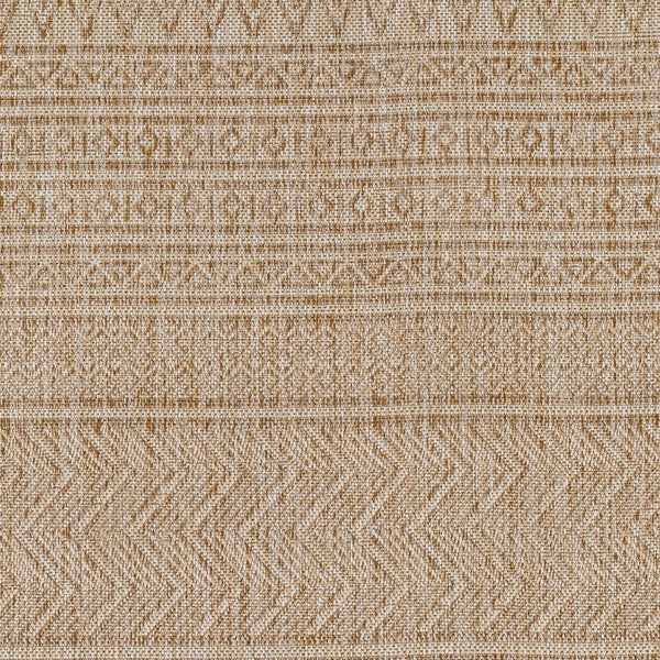 Livabliss Eagean Flatweave Polypropylene Indoor Outdoor Rug with Bold Bohemian Global Pattern Light Beige, Cr 2' x 2'11" EAG2411-2211