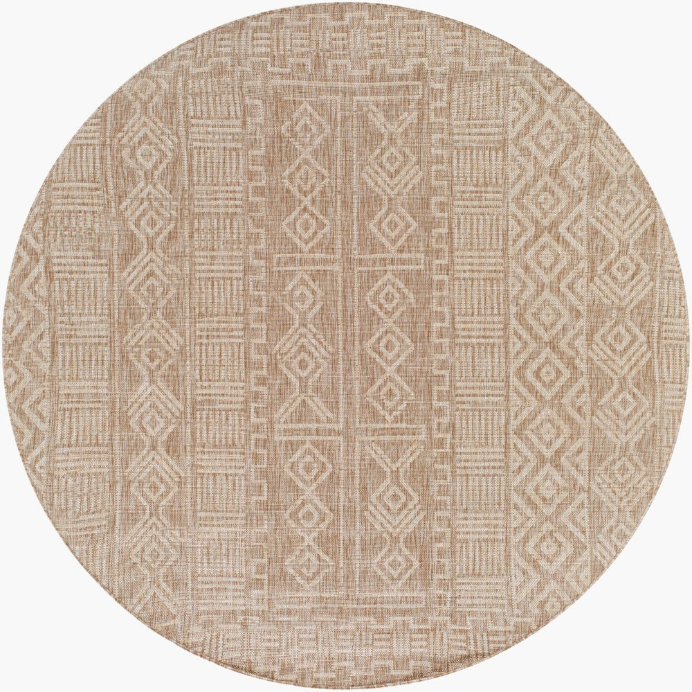 Livabliss Eagean Flatweave Polypropylene Area Rug Global Bohemian Pattern Uv Resistant Outdoor EAG2412-67RD
