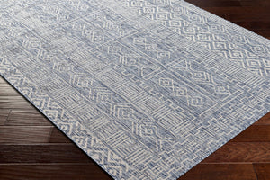 Livabliss Eagean Flatweave Polypropylene Area Rug Bohemian Global Pattern Indoor Outdoor Accent Navy, Blue 6'7" x 6'7" EAG2413-67SQ