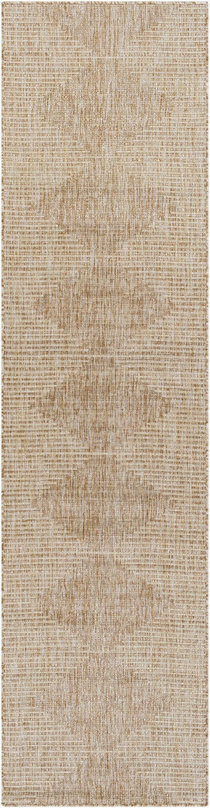 Livabliss Eagean Bohemian Global Polypropylene Indoor Outdoor Rug for Entryway or Living Room Light Beige, Li 2'7" x 12' EAG2416-2712