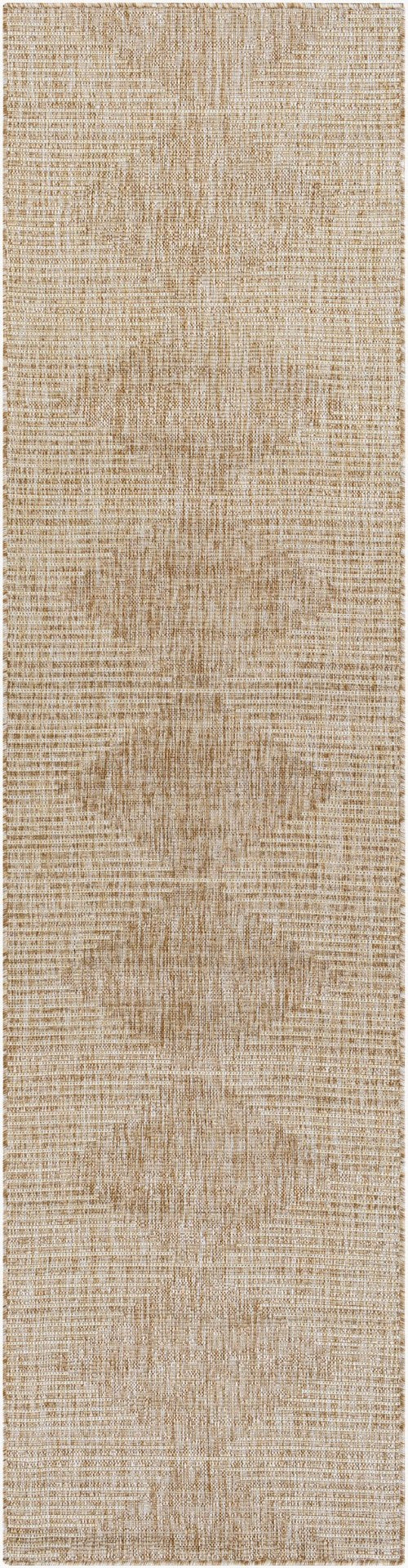 Livabliss Eagean Bohemian Global Polypropylene Indoor Outdoor Rug for Entryway or Living Room Light Beige, Li 2'7" x 12' EAG2416-2712