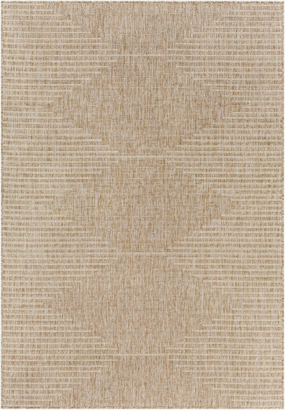 Livabliss Eagean Bohemian Global Polypropylene Indoor Outdoor Rug for Entryway or Living Room Light Beige, Li 6'7" x 6'7" Square EAG2416-67SQ