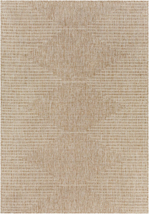 Livabliss Eagean Bohemian Global Polypropylene Indoor Outdoor Rug for Entryway or Living Room Light Beige, Li 6'7" x 6'7" Square EAG2416-67SQ