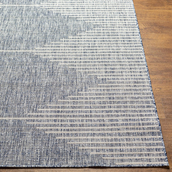 Livabliss Eagean Bohemian Global Polypropylene Flatweave Rug for Entryways Patios Kitchens Navy, Blue 4'3" x 5'11" EAG2417-43511