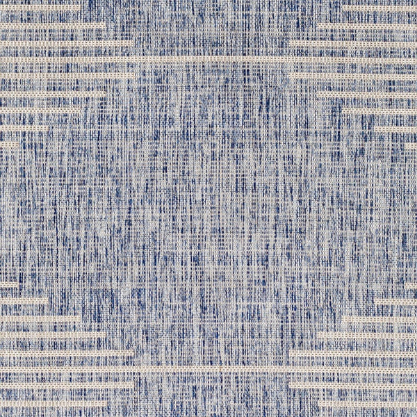 Livabliss Eagean Bohemian Global Polypropylene Flatweave Rug for Entryways Patios Kitchens Navy, Blue 4'3" x 5'11" EAG2417-43511