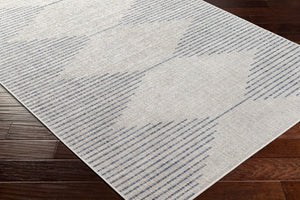 Livabliss Eagean Global Inspired Polypropylene Indoor Outdoor Rug for Entryways and Kitchens Oatmeal, Gray 6'7" x 6'7" Round EAG2418-67RD